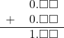  \begin{array}{rr} & \hspace{0.2em}0.\square\square \\ + & \hspace{0.2em}0.\square\square \\ \hline & \hspace{0.2em}1.\square\square \end{array}